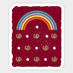 Baseball Rainbow Sticker